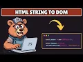How to Convert HTML String to DOM in Javascript