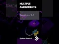 Multiple Assignments Python Shorts 09 Python Tutorial Deepak Radhakrishnan