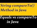 Equals vs compareTo Method in Java