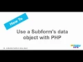 02 Subform data object with PHP
