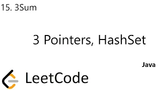 LeetCode 15 3Sum 3 Pointers HashSet Java
