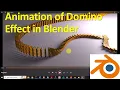 Animation of Domino Effect and Falling Object in Blender -
