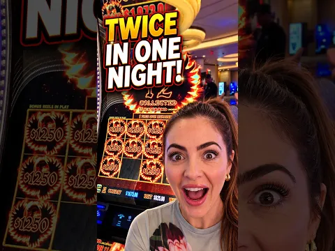 IT FINALLY HAPPENED TWICE! #slots #vegas #casino