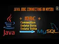 How to Delete Data and table in MySQL using java jdbc java jdbc connection in MySQL