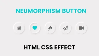 Neumorphism Button UI Design Pure CSS Effect