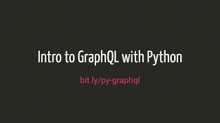 Intro to Grap L with Python
