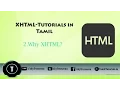 XHTML CSS TUTORIAL IN TAMIL 2 WHY XHTML