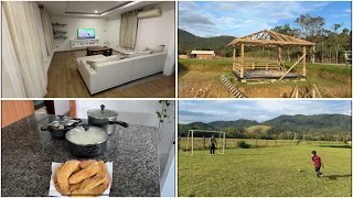 COMPRAMOS UMA TRAVE DE FUTEBOL ⚽️ 🥅  Fiz um almoço top no sitio + como esta a obra 🚧 VLOG 