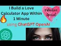 Build a Love Calculator using ChatGPT in 1 Minute