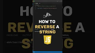 How to reverse string in javascript JavaScript Interview Questions