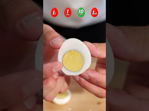 1 Second vs 1 Hour Egg