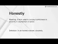 Honestly Meaning