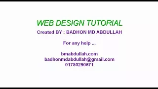 Bangla Web Design Tutorial Part 1 HTML STRUCTURE NOTEPADE HEADING Paragraph tag