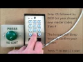 keypad - How to reset the master code