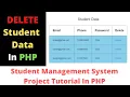 How To Delete Data With Confirmation in PHP Student Management System Project Tutorial In PHP