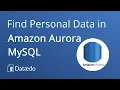 Find personal data in Amazon Aurora MySQL databases PII GDPR - Dataedo tutorial
