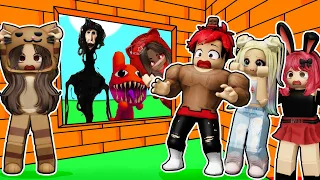 Construye para SOBREVIVIR a los MONSTRUOS en Roblox con Lyna, kira y Mandarina