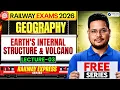 Structure of the Earth Volcano Lecture - 3 Railway Exam Geography 2026 Vivek Sir