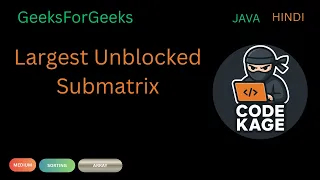 GFG POTD Largest Unblocked Submatrix Java Hindi