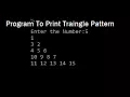 Important Interview Question in C Print Triangle Pattern