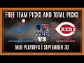 MLB Wild Card Picks Predictions Reds vs Dodgers Game 1 25