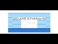 2022 AIME II Problem 10