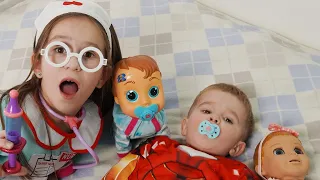 Kids play Doctor games and care about the Dolls👩‍⚕️😮
