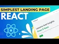 Minimal React JS Landing Page with Tailwind CSS