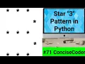 Star 3 Pattern in Python-ConciseCoder Beginners