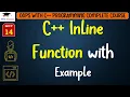 L14 C Inline Function with Example OOPS with C Programming Lectures in Hindi