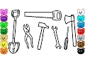 Building Tools Coloring Pages for Kids