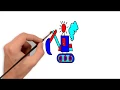How to Draw Excavator Coloring Pages for Children Nursery Rhymes Art Colors for Kids