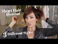 Download Short Hair Blowout + Three Different Styles! | Dominique Sachse mp4 3gp mp3 videos - waplic