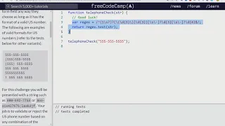 JavaScript Algorithms and Data Structures Projects Telephone Number Validator