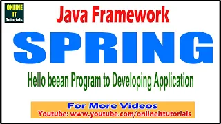 Java Framework tutorial Hello beean Program to Developing Application Onlineit tutorials