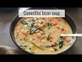 Cannellini bean soup Vegan white bean soup with spinach