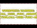 Wordpress Warning call - user
