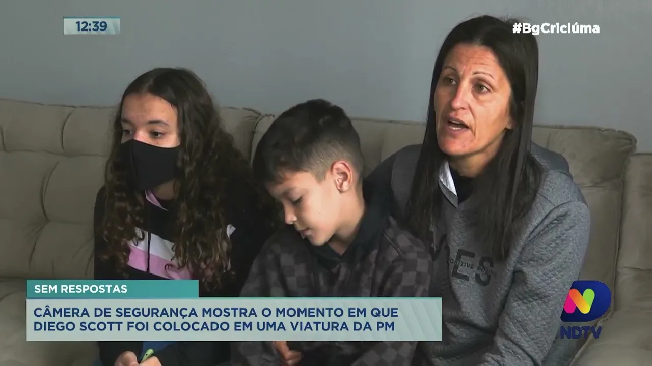 Família segue buscando por Diego Scotti, desaparecido após ser levado pela PM em Laguna