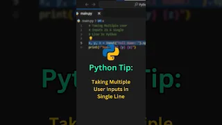 Take multiple user inputs in a single line of code in Python