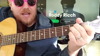 how to play prayers to the trap god roddy ricch guitar lesson chords picking fingerstyle tutorial
