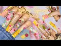 YELLOW SPRING NAILS DESIGN GEL ACRYLIC 3D ACRYLIC NAIL APPLICATION