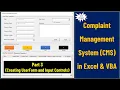 Complaint Management System in Excel and VBA - Part 3 Creating UserForm and Input Controls