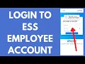 ESS Employee Login - How to Login to ESS Portal 2026 Employee Self Service Login