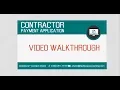 Contractor Payment Application Walkthrough