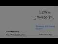 Learn Javascript Working with String Object - search Regular expression