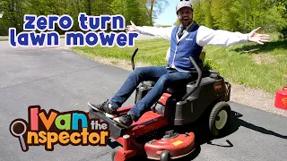 Zero Turn Lawn Mowers For Kids Ivan Inspects a Zero Turn Lawn Mower