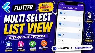 FLUTTER ANDROID - LIST VIEW MULTIPLE ITEMS SELECTION TUTORIAL