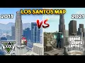 GTA 5 VS GTA SAN ANDREAS DEFINITIVE EDITION LOS SANTOS MAP PLACES