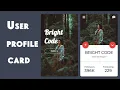 How To Create A User Profile Card Using HTML CSS Ui Web design Tutorial