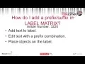 TekTip How to Add a in LABEL MATRIX